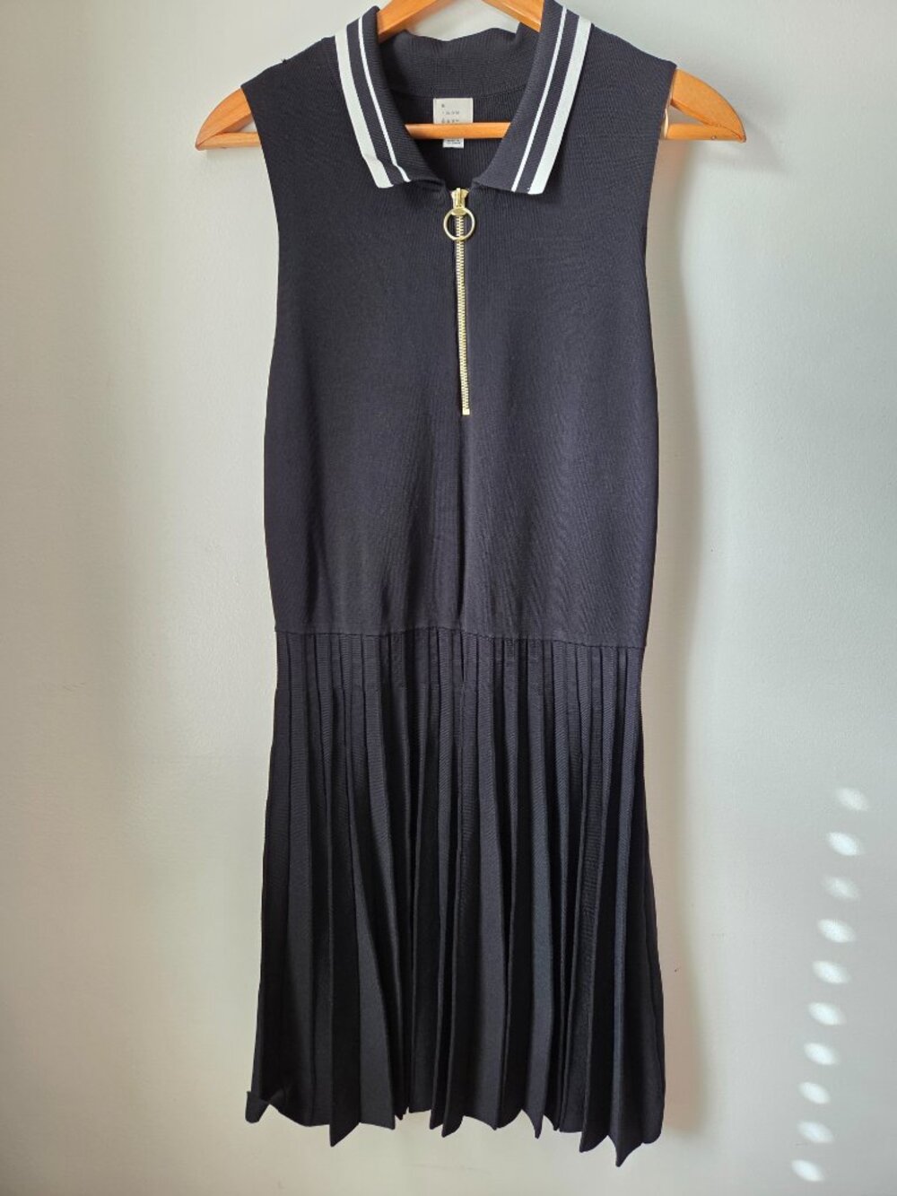EUC LIKE NEW A NEW DAY BLACK QUARTER ZIP PLEATED DRESS SIZE XL
